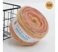 Optxzn 50 g/Rouleau de Fil Mohair Multicolore Arc-en-Ciel dégradé 200 m tissé à la Main, Fil Doux pour Tricoter, Crocheter, Pull