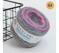 Optxzn 50 g/Rouleau de Fil Mohair Multicolore Arc-en-Ciel dégradé 200 m tissé à la Main, Fil Doux pour Tricoter, Crocheter, Pull