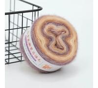 Optxzn 50 g/Rouleau de Fil Mohair Multicolore Arc-en-Ciel dégradé 200 m tissé à la Main, Fil Doux pour Tricoter, Crocheter, Pull
