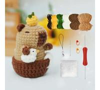 Optxzn Kit de Crochet Capybara, Kit de Crochet Animal Mignon, Cadeau de Noël, Kit de Crochet pour débutants, Kit de Crochet pour Les Amateurs d'artisanat,