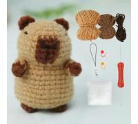 Optxzn Kit de Crochet Capybara, Kit de Crochet Animal Mignon, Cadeau de Noël, Kit de Crochet pour débutants, Kit de Crochet pour Les Amateurs d'artisanat,