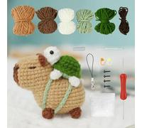 Optxzn Kit de Crochet Capybara, Kit de Crochet Animal Mignon, Cadeau de Noël, Kit de Crochet pour débutants, Kit de Crochet pour Les Amateurs d'artisanat,