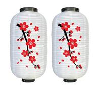 Optxzn Lot de 1/2 lanternes à Sushi de 10 Pouces pour Pot Chaud, Style Japonais, Impression, lanternes de Bar, Restaurant, pub, Accessoires de décoration