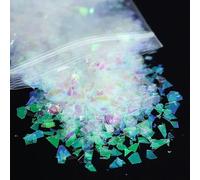 Optxzn Lot de 10 g de Paillettes holographiques argentées pour Ongles, mélange de Paillettes hexagonales colorées pour Vernis Gel, résine époxy, Accessoires pour Ongles à Faire soi-même