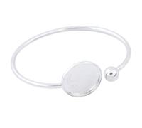 Optxzn Lot de 5 Plateaux de réglage de Lunette en Acier Inoxydable plaqué Or pour Bracelets cabochons de 20 mm, Ajustables et à Faire soi-même