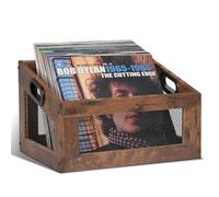 Optyuwah Support de rangement pour disques vinyles - 40 x 30 x 24 cm, Support De Disque Vinyle Rangement Pour Vinyles Pour Magazines, Livres, Dossiers