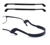 OPUGIT Lot de 2 cordons de lunettes antidérapants en silicone, Noir , 25
