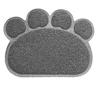 Opul Paw Set de table en PVC imperméable pour chien et chat Tapis antidérapant pour gamelle de nourriture et d'eau Facile à nettoyer Qualité FDA (gris)