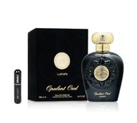 Opulent Oud Eau de parfum 100 ml, parfum arabe unisexe de longue durée, avec atomiseur rechargeable 5 ml, parfum oriental ambré avec notes de safran, rose, oud et ambre (Opulent Oud)