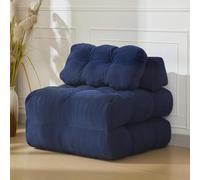 OPULENTHOME Canapé lit Convertible Pliable avec Oreillers,3 in 1Fauteuil-lit Convertible en Velours côtelé avec Coussins,Canapé Paresseux/Chauffeuse pour Chambre,Salon(190 x 85 x 20cm,Bleu)