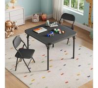 OPULENTHOME Ensemble De Table Et Chaises Pliantes pour Enfants, 3 Pièces, Table d'Activités pour Enfants avec 2 Chaises Rembourrées pour Salle à Manger, Garderie,Salle De Classe