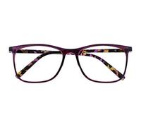 OPULIZE Arc Lunettes de Lecture Monture Carrées Minces Élégantes Charnières à Ressort Anti-Rayures Violet Branches à Motif Hommes Femmes R66-5 +3.00