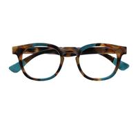 OPULIZE Ava Lunettes de Lecture Avec Monture Arrondi Flatteur Charnières à Ressort Anti-Rayures Écailles de Marron Touche de Turquoise Hommes Femmes R62-Q +1.50