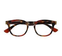 OPULIZE Ava Lunettes de Lecture Avec Monture Arrondi Flatteur Charnières à Ressort Anti-Rayures Écailles de Marron Touche de Rouge Hommes Femmes R62-Z +3.50
