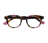 OPULIZE Ava Lunettes de Lecture Avec Monture Arrondi Flatteur Charnières à Ressort Anti-Rayures Écailles de Marron Touche de Rose Hommes Femmes R62-4 +1.00