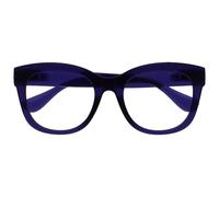 OPULIZE BIG Lunette anti lumiere bleue femme & homme - Lunette Loupe Ecran/Gaming - Lunettes rondes à la mode - Anti-éblouissement Anti-Reflet Protection UV - Bleu Indigo - +2,00