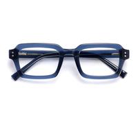 OPULIZE EDG Blue Light Blocking Glasses for Women Men, Anti-Reflective Anti-Glare Computer & Gaming Lenses, Vintage Rectangulaire Frame, UV & Eyestrain Protection, 1 lot - Bleu transparent, 17-140