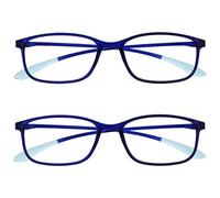 OPULIZE Ice Pack 2 Super Léger Lunettes De Lecture Cristal Bleu Femmes Hommes Charnières Ressort RR61-3 +2,00