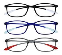 Opulize Ice Pack 3 Super Léger Lunettes De Lecture Noir Bleu Gris Femmes Hommes RRR61-137 +1,50