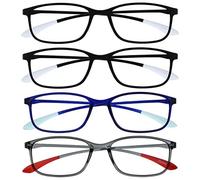 Opulize Ice Pack 4 Super Léger Lunettes De Lecture Noir Bleu Gris Femmes Hommes RRRR61-1137 +3,50