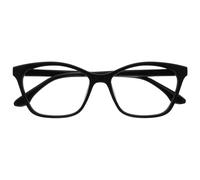 OPULIZE KAT Lunettes de Lecture - Élégante Monture Œil-de-Chat - Noir Brillant - Modèle Mixte pour Hommes et Femmes - Charnières à Ressort - R59-1 - +1.00