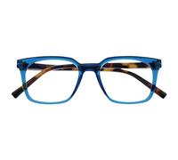 OPULIZE KOI Lunettes de Lecture - Large Monture Rectangulaire Élégante - Coloris Bleu - Hommes Femmes - Charnières à Ressorts - R50-3 - +3.50