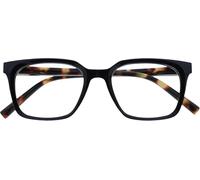 OPULIZE KOI Lunettes de Lecture - Large Monture Rectangulaire Élégante - Coloris Noir - Hommes Femmes - Charnières à Ressorts - R50-1 - +3.50