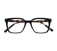 OPULIZE KOI Lunettes de Lecture - Large Monture Rectangulaire Élégante - Coloris Noir - Hommes Femmes - Charnières à Ressorts - R50-1 - +2.50
