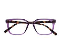 OPULIZE KOI Lunettes de Lecture - Large Monture Rectangulaire Élégante - Coloris Violet - Hommes Femmes - Charnières à Ressorts - R50-5 - +3.50