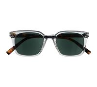 OPULIZE KOI Lunettes de Lecture Solaire - Large Monture Rectangulaire - Verre Teinté UV400 - Transparent - Hommes Femmes - Charnières à Ressorts - S50-C - +1.00