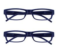 OPULIZE La Société Lunettes De Lecture Bleu Noir Léger Confortable Lecteurs Valeur Pack 2 Hommes Femmes RR32-3 +3,00
