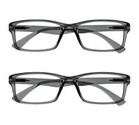 OPULIZE La Société Lunettes De Lecture Gris Lecteurs Valeur Pack 2 Designer Style Hommes Femmes RR92-7 +1,00