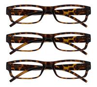 OPULIZE La Société Lunettes De Lecture Marron Écaille Léger Confortable Lecteurs Valeur Pack 3 Designer Style Hommes Femmes UVR3PK032BR +1,00