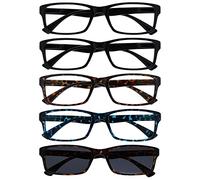 UV Reader La Société Lunettes De Lecture Noir Brun Bleu Lecteurs Avec Brun Lecteur Soleil Valeur Pack 5 Hommes Femmes RRRRS92-11232 +2,00