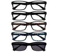 La Société Lunettes De Lecture Noir Brun Bleu Lecteurs Avec Noir Lecteur Soleil Valeur Pack 5 Hommes Femmes RRRRS92-11231 +3,00