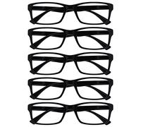OPULIZE La Société Lunettes De Lecture Noir Valeur Pack 5 Hommes Femmes Designer Style Lecteurs RRRRR92-1 +2,50