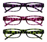 OPULIZE La Société Lunettes De Lecture Pourpre Rose Vert Léger Confortable Lecteurs Valeur Pack 3 Hommes Femmes RRR32-546 +2,50