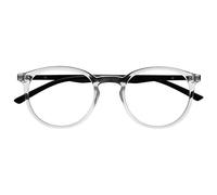 OPULIZE Met Lunettes de Lecture Anti-Lumière Bleue Monture Ronde et Mince Charnières à Ressort Améliore le Sommeil Jeux Ordinateur Transparente Hommes Femmes B60-C +2.00