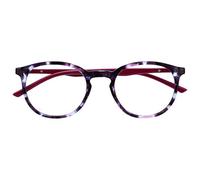 OPULIZE Met Lunettes de Lecture Anti-Lumière Bleue Monture Ronde et Mince Charnières à Ressort Améliore le Sommeil Jeux Ordinateur Écailles de Tortue Violet Hommes Femmes B60-5 +2.00