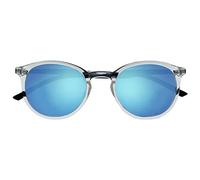 OPULIZE Met Lunettes de Lecture Solaire Monture Ronde et Mince Charnières à Ressort Verres Teintés Anti-Rayures Transparente Hommes Femmes S60-C +1.00