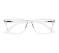 OPULIZE NYX Lunette anti lumiere bleue femme & homme - Lunette Loupe Ecran/Gaming - Anti-éblouissement, UV400, Légère - Rectangulaire - Translucide - + 2,50