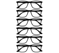 OPULIZE NYX Lunette anti lumiere bleue femme & homme - Lunette Loupe Ecran/Gaming - Lot de 6 - Anti-éblouissement, UV400, Légère - Rectangulaire - Noir - + 3,00