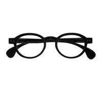 OPULIZE OCA Lunettes de Lecture - Monture Ronde Moderne Rétro - Noir Brillant - Hommes Femmes - Charnières à Ressort - R54-1 - +3.00
