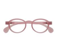 OPULIZE OCA Lunettes de Lecture - Monture Ronde Moderne Rétro - Rose Brillant Transparent - Hommes Femmes - Charnières à Ressort - R54-4 - +1.50