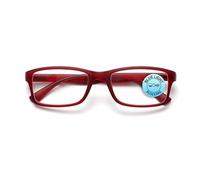OPULIZE PEP Lunettes de lecture bloquant la lumière bleue, rouge mat + 3,5 (lot de 1)