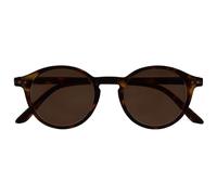OPULIZE REY Lunettes de Lecture Solaires - Montures Rondes Rétro - Marron Écaille de Tortue Mat - Hommes Femmes - Charnières à Ressort - S56-2 - +1.50