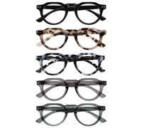 OPULIZE RIO Lunettes de Lecture Anti-Lumière Bleue Lot de 5 - Monture Partie Supérieure Droite - Couleurs Variées - Hommes et Femmes - BBBBB53-12367 - +3.50
