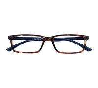 OPULIZE See - Lunettes de Lecture Anti-Lumière Bleue Monture Étroite Charnières à Ressort Améliore le Sommeil Jeux Ordinateur Écailles de Tortue Marron Hommes Femmes B9-2+2.00