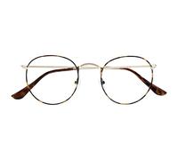 Opulize Lunettes de lecture unisexes Sol, Marron écaille de tortue, +0,00 Dioptrien