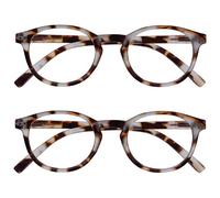 Opulize Zen Pack 2 Lunettes De Lecture Lumière Marron Écaille Petit Hommes Femmes RR24-1T +3,00